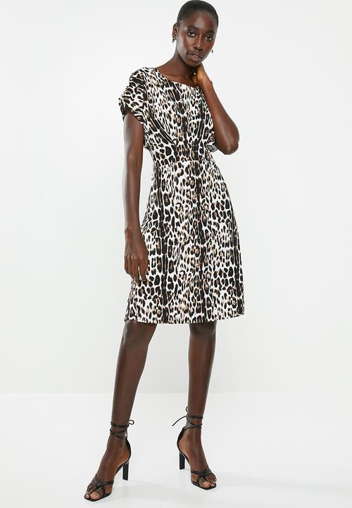 Superbalist - Shift dress with front tucks - multi