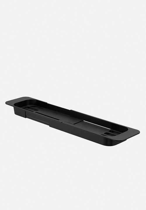 Yamazaki - Tower extendable bathrub tray - black