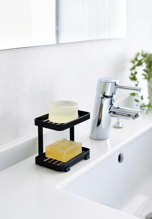 Yamazaki - Tower soap tray 2 tiers - black