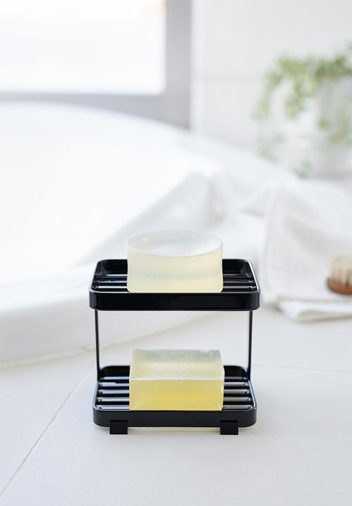 Yamazaki - Tower soap tray 2 tiers - black