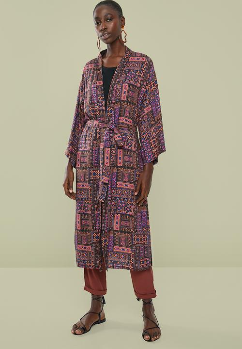 Superbalist - Printed longer length shacket - multi