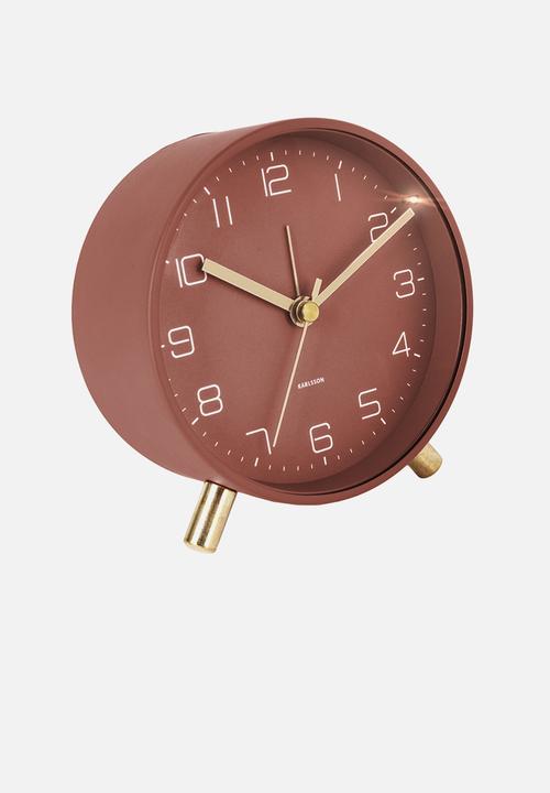 Present Time - Lofty alarm clock - warm red