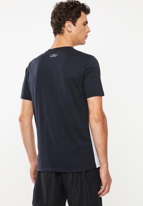 Under Armour - Performance apparel color blocked short sleeve tee - black & white