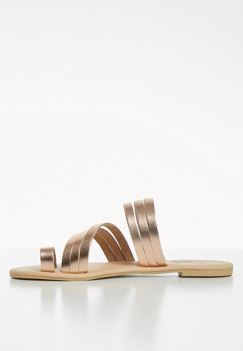 edit - Fiona leather sandal - rose gold