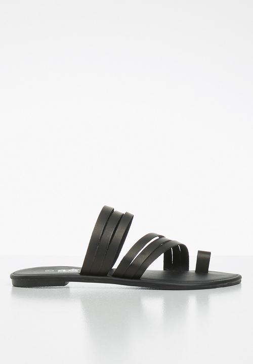 edit - Fiona leather sandal - black