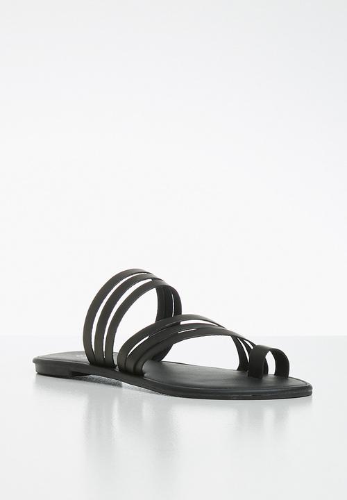 edit - Fiona leather sandal - black