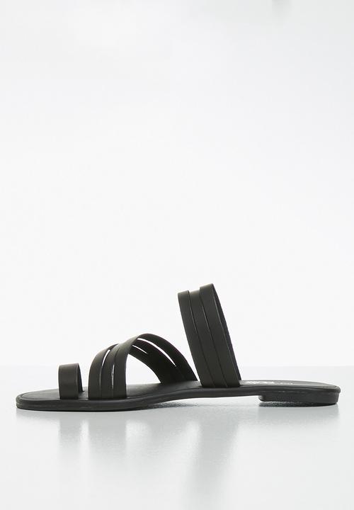 edit - Fiona leather sandal - black