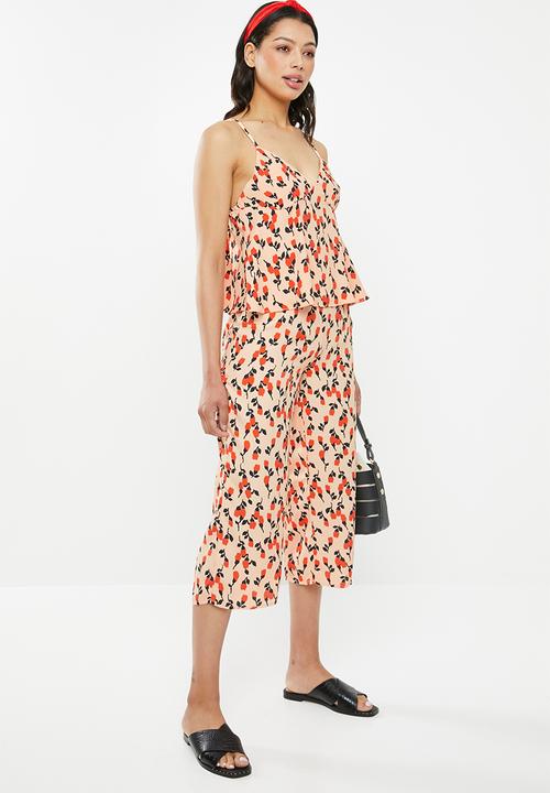 Glamorous - Co-ord wide leg trousers - peach 