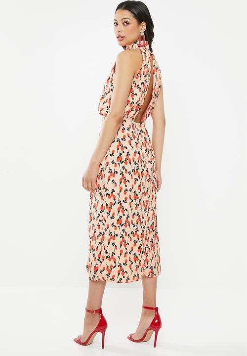 Glamorous - Halterneck midi - peach 