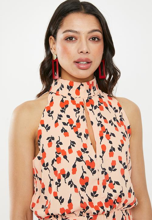Glamorous - Halterneck midi - peach 