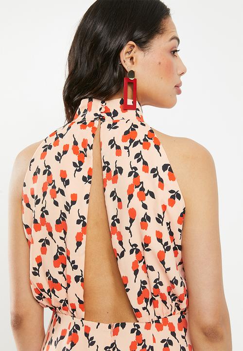 Glamorous - Halterneck midi - peach 