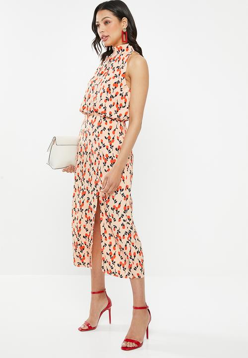 Glamorous - Halterneck midi - peach 