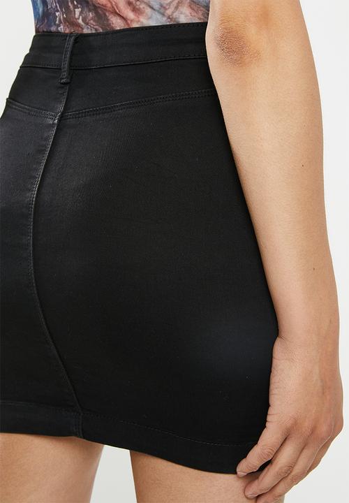 Missguided - Super stretch mini skirt - black 