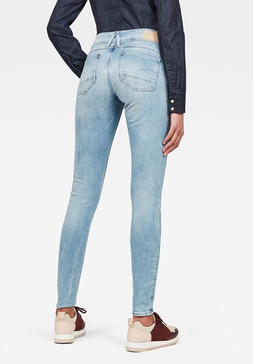 G-STAR - Lynn mid waist skinny - blue