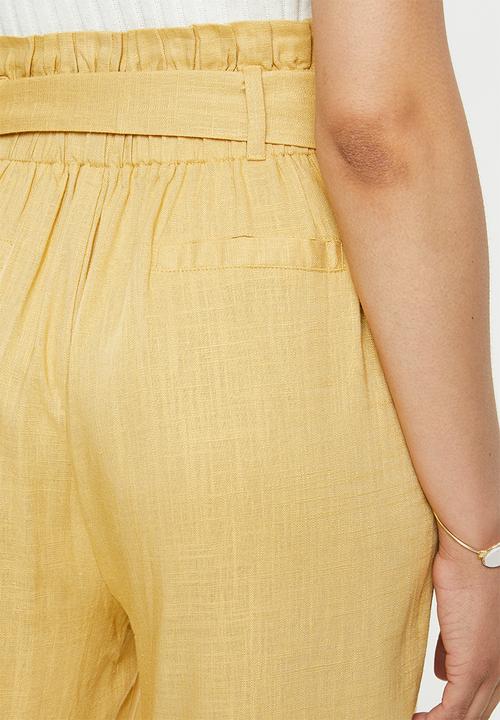 Glamorous - Linen look trousers - mustard