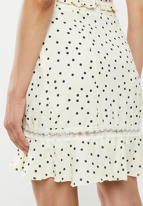 Glamorous - Co ord fril skirt - cream