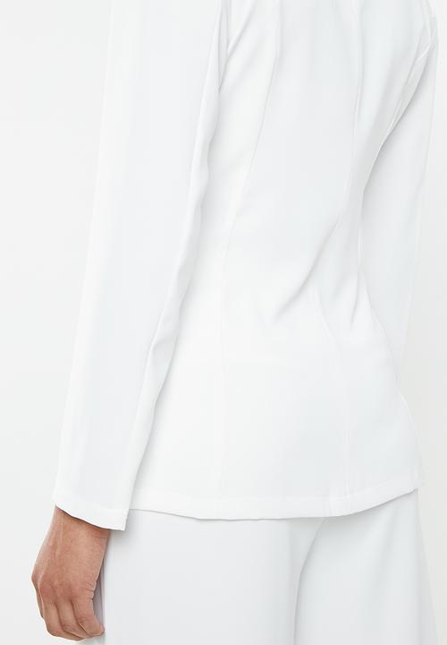Glamorous - Wrap front lightweight blazer - white