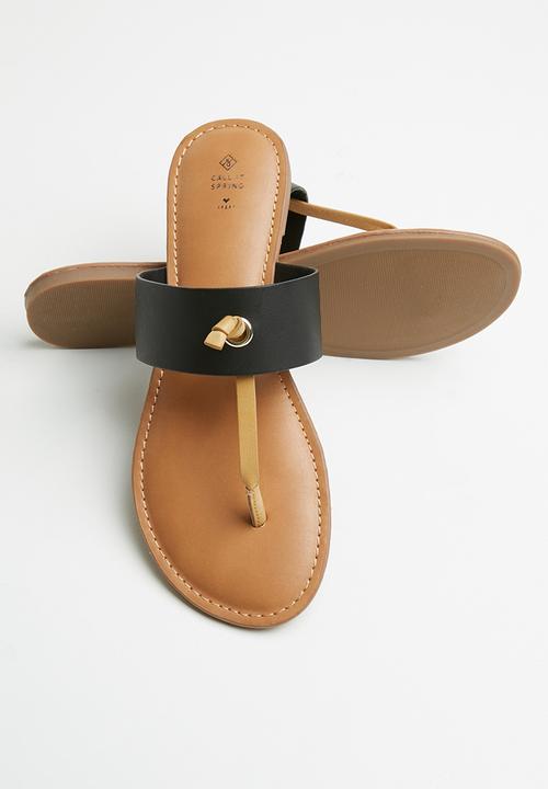 Call It Spring - Packardii sandal - black synthetic