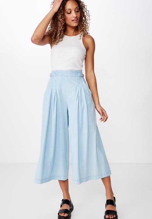 Cotton On - Luna button culotte  - blue