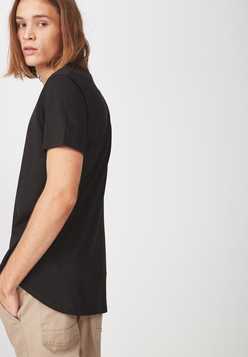 Factorie - Curved hem tee - black