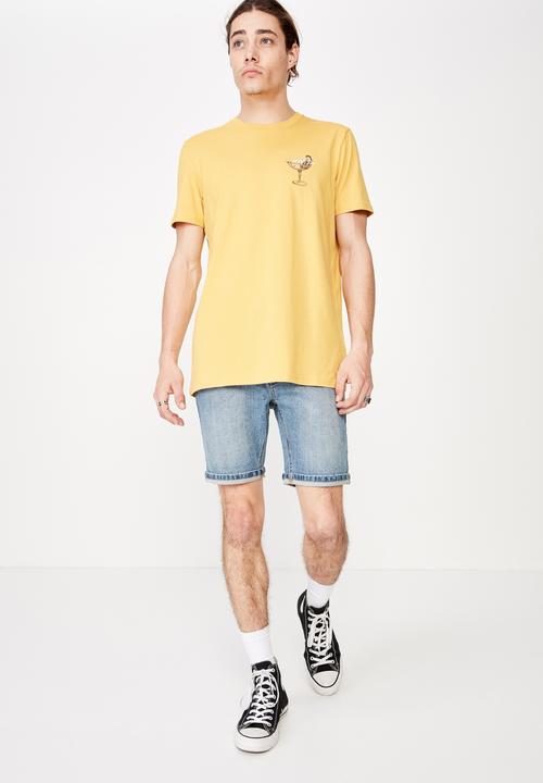 Factorie - Slim graphic T-shirt - yellow