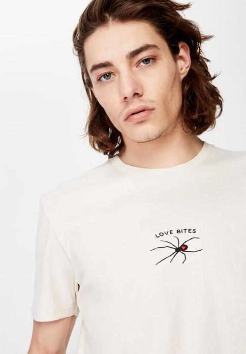 Factorie - Slim graphic T-shirt - ivory