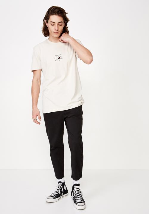 Factorie - Slim graphic T-shirt - ivory