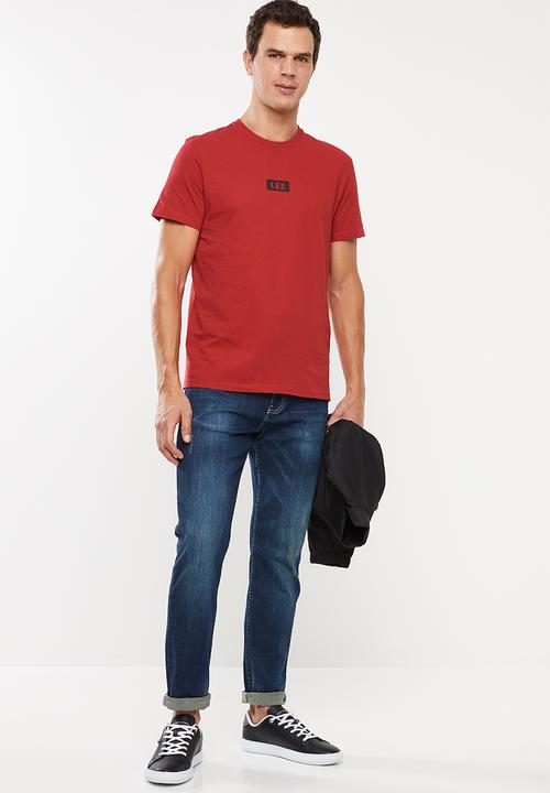 Lee  - New block tee - red
