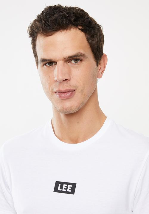 Lee  - New block tee - white