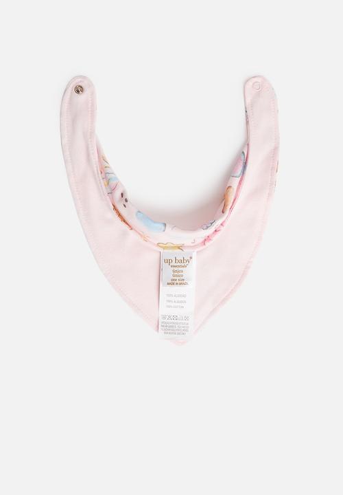 UP Baby - Double face soft jersey bib - pink