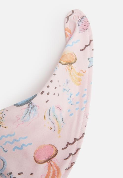 UP Baby - Double face soft jersey bib - pink