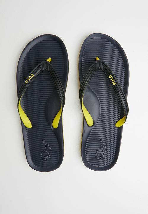 Hunter flip-flop - black/yellow POLO 