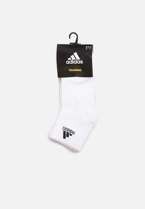adidas Performance - 3s Performance 3 pack ankle socks - white