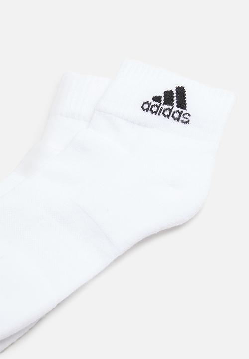 adidas Performance - 3s Performance 3 pack ankle socks - white