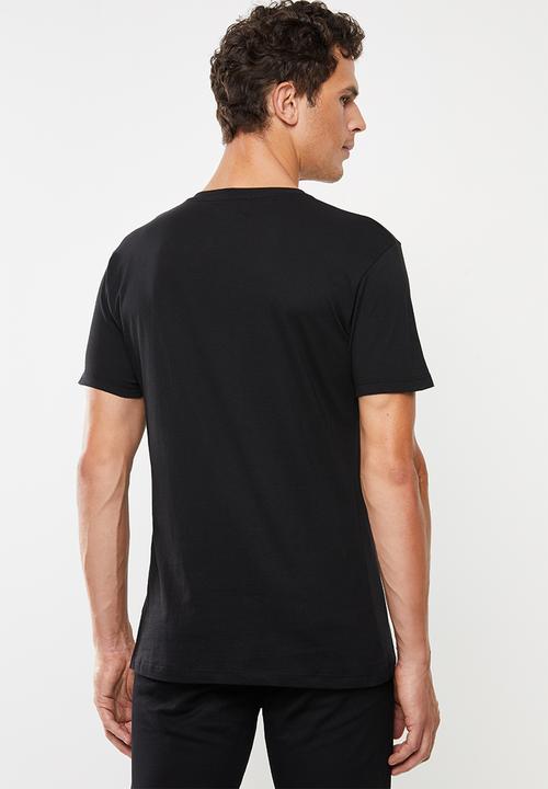 Superbalist - Plain V-neck 2 pack tees - black & white