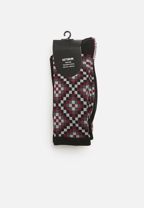Cotton On - Active 3 pack socks - multi