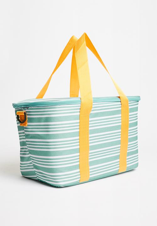 Sixth Floor - Stripe cooler bag 20l - sea green