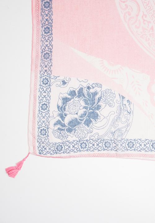 Joy Collectables - Printed scarf - pink & blue