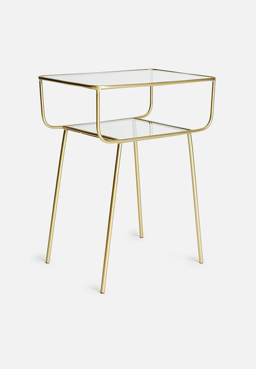 Sixth Floor - Tiffany bedside table - gold