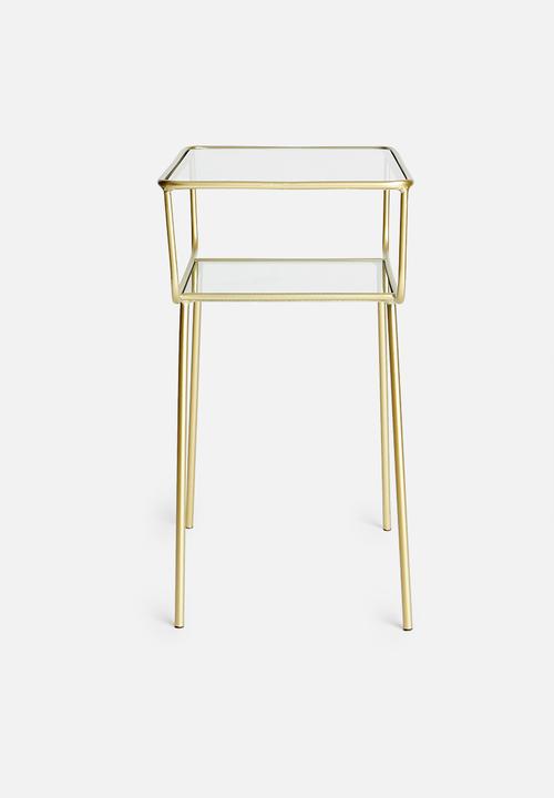 Sixth Floor - Tiffany bedside table - gold