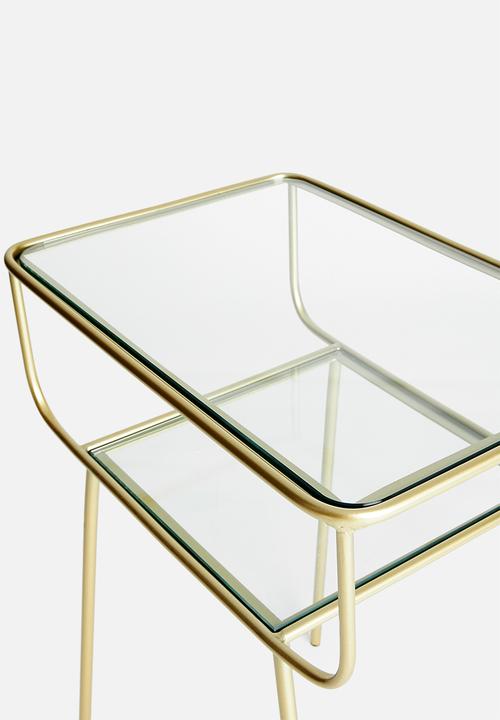 Sixth Floor - Tiffany bedside table - gold