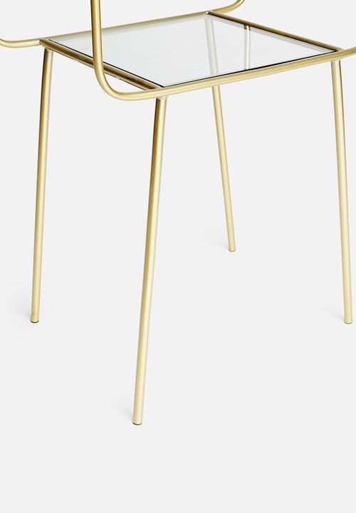 Sixth Floor - Tiffany bedside table - gold