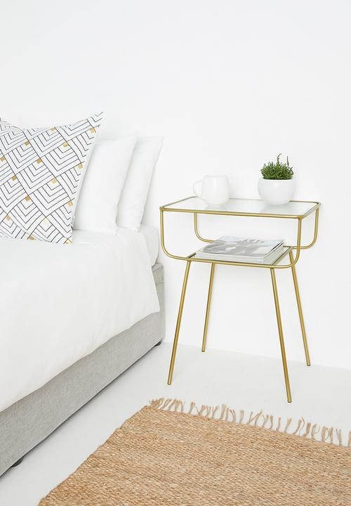 Sixth Floor - Tiffany bedside table - gold