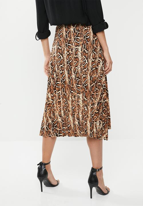 edit - Pleated midi skirt - multi 