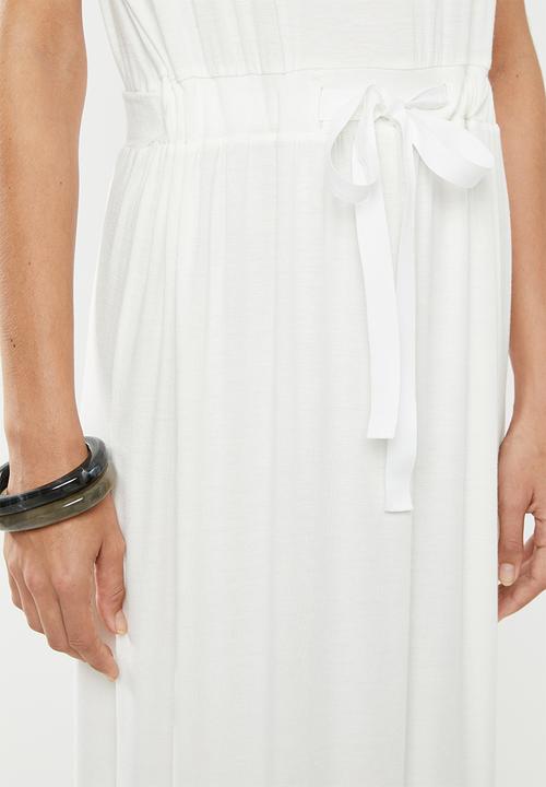 edit - Knot front column dress - cream