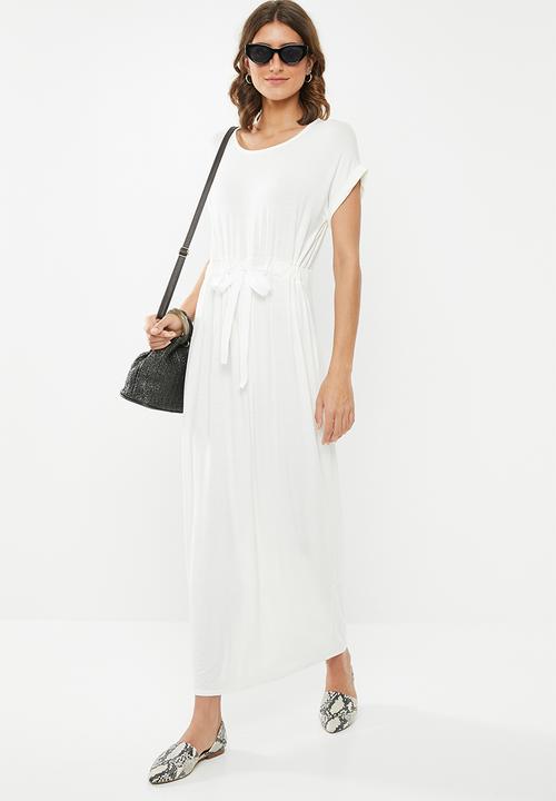 edit - Knot front column dress - cream