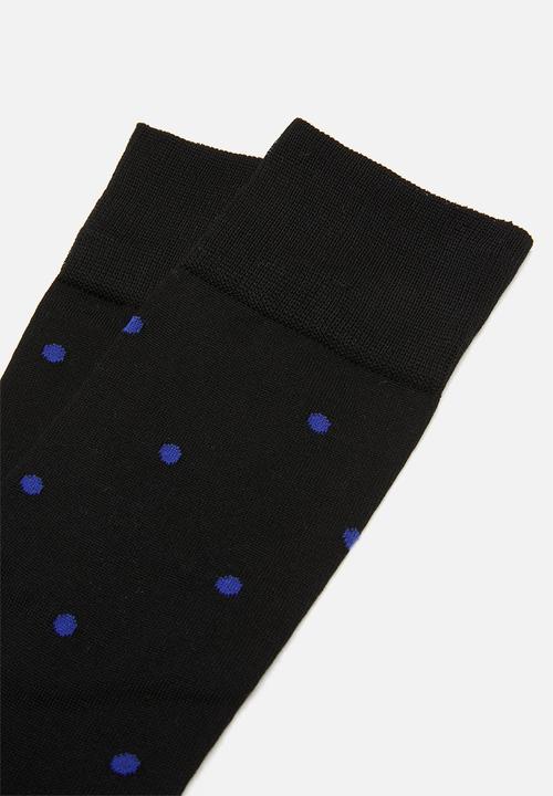 Falke - Falke dot socks - black & blue