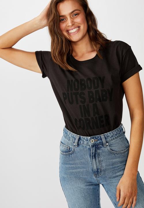 Cotton On - Classic dirty dancing quote tee  - black