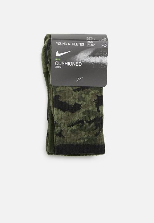 Nike - Nike boys camo socks - green & black