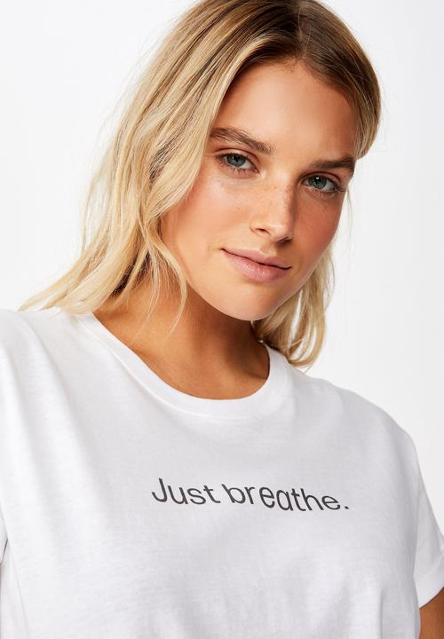 Cotton On - Classic slogan T-shirt - white